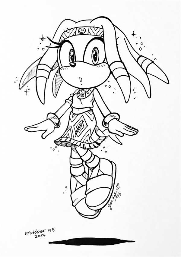 Раскраска Ружа из Sonic