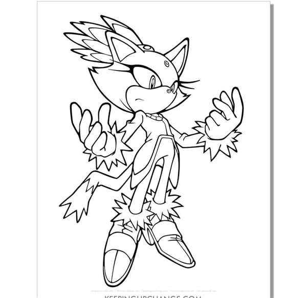 Раскраска Ружа из Sonic