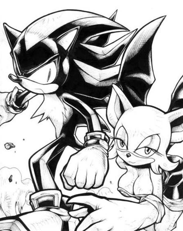 Раскраска Ружа из Sonic