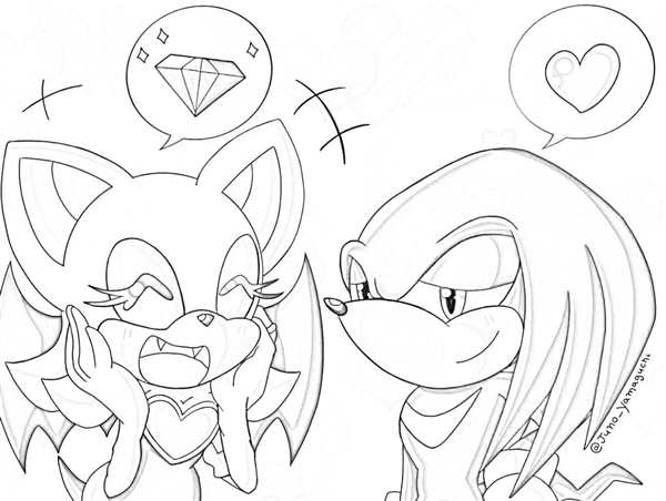 Раскраска Ружа из Sonic