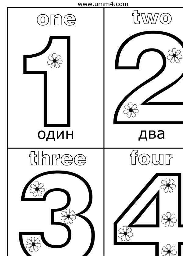 Цифры для раскрашивания