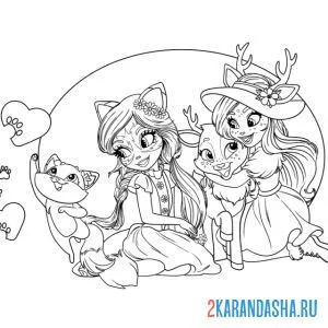 Раскраски Энчантималс Бри кроля
