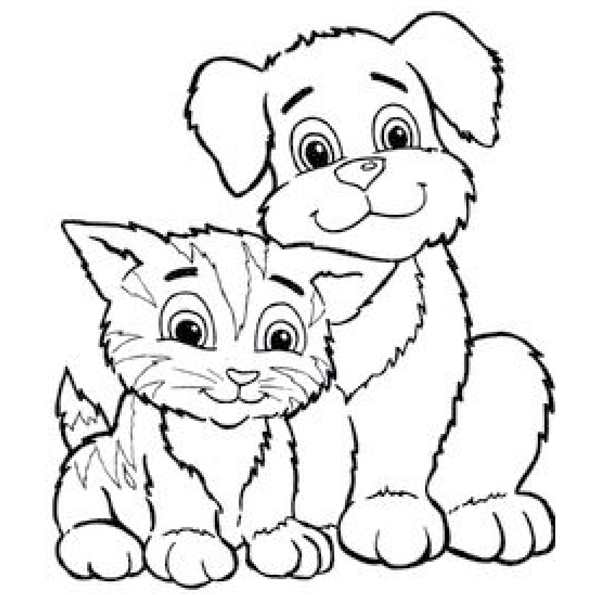 Щенок из мультика котенок Гав раскраска