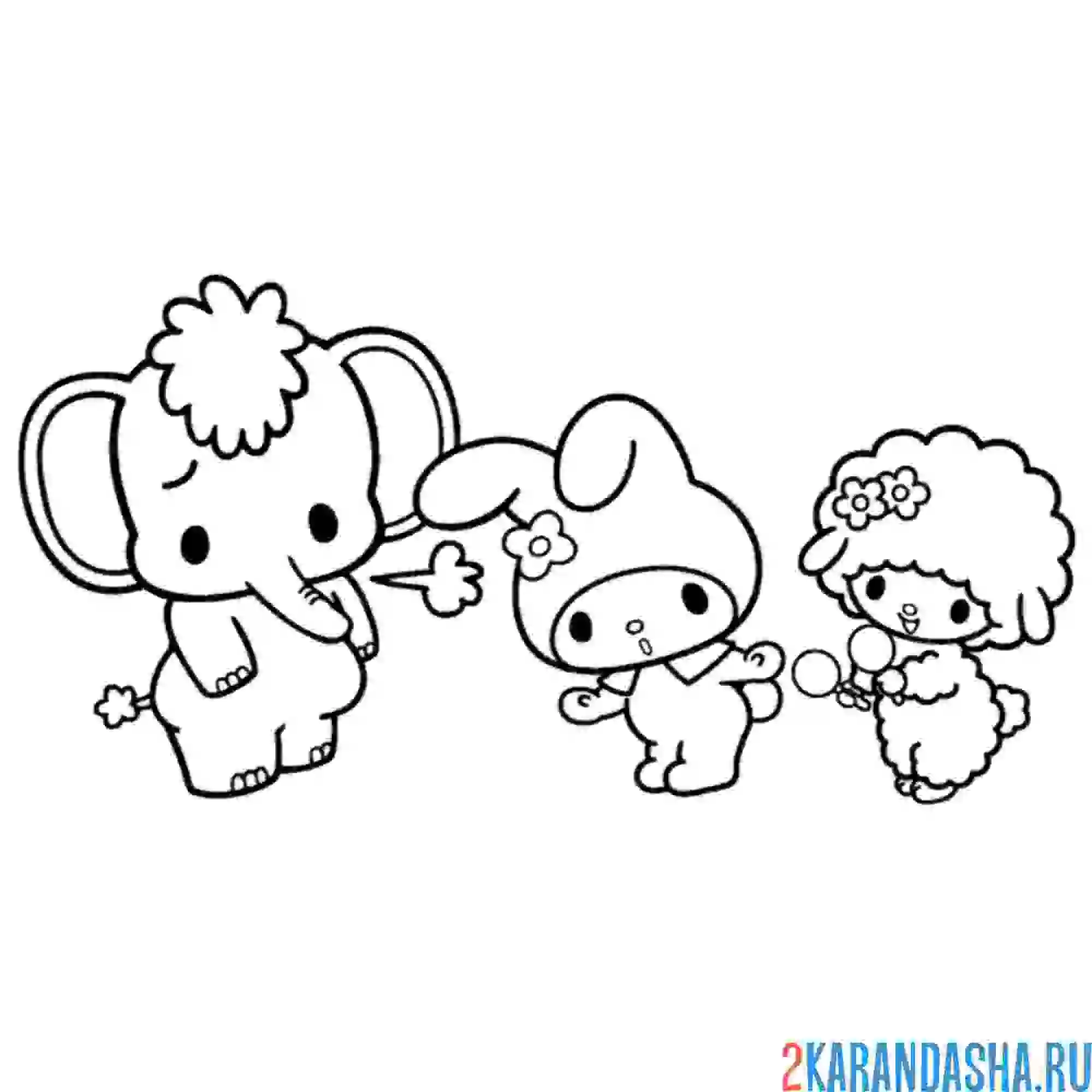 My Melody раскраска