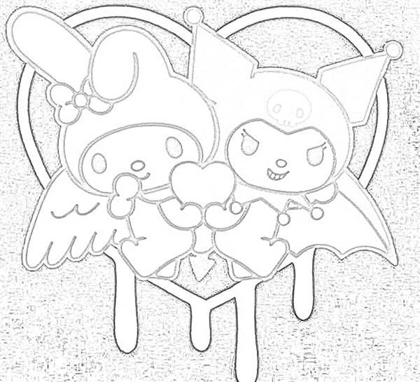 Kuromi раскраска