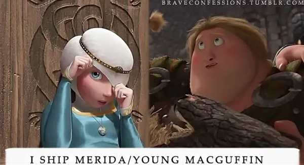 Раскраска с Мерида и Лордом МакГаффином