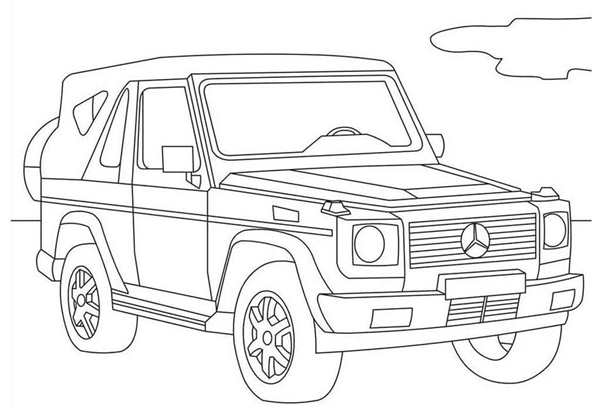 Раскраска Мерседес Гелендваген g63