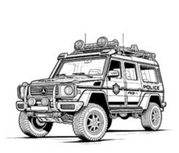 Раскраска Мерседес Гелендваген g63