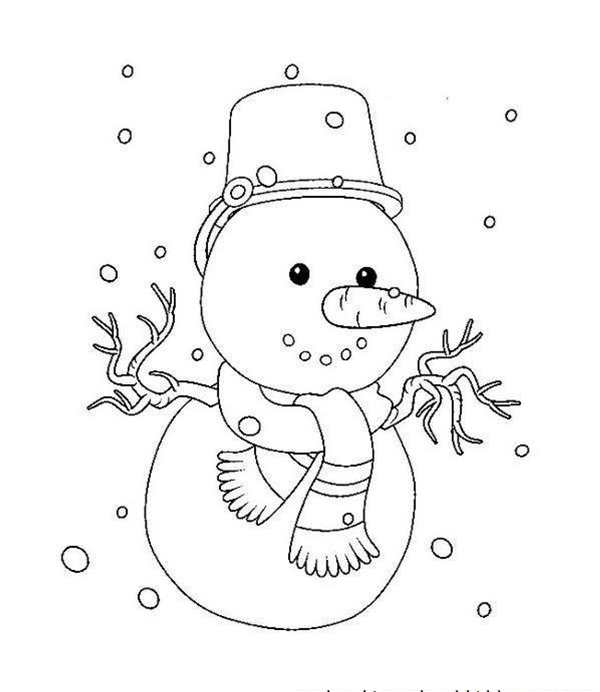 Снеговик раскраска