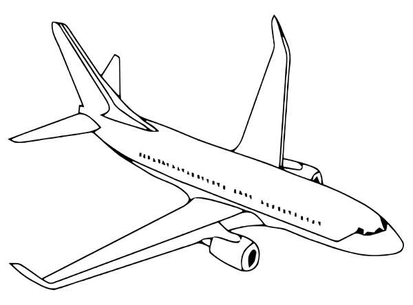 Раскраска самолет Airbus a320