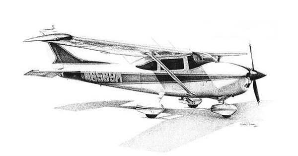 Раскраска самолёта Cessna 172 Весёлое Занятие для Детей