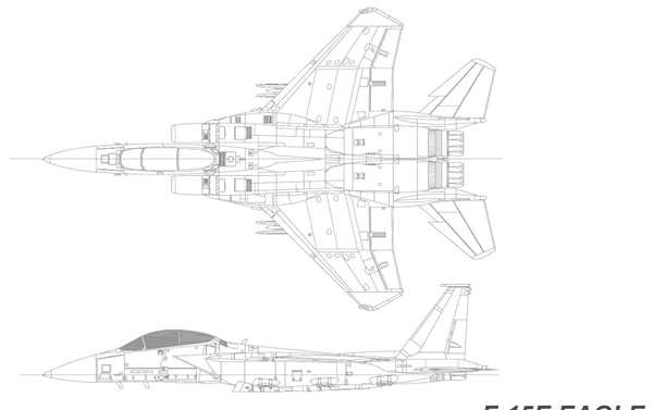 Раскраска самолёта F15 Игла МакDonnell Douglas