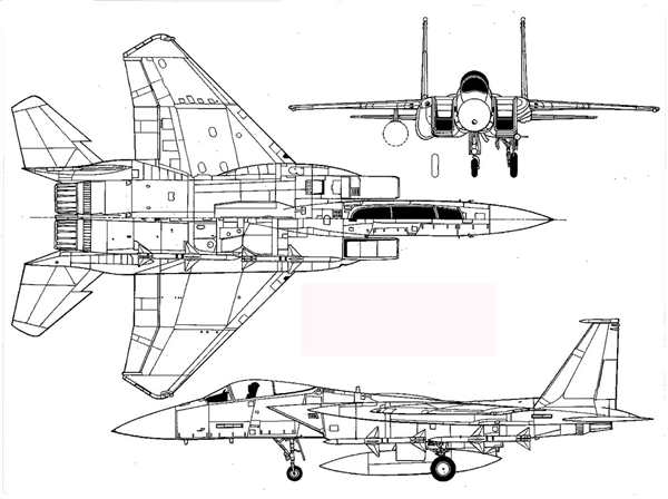 Раскраска самолёта F15 Игла МакDonnell Douglas