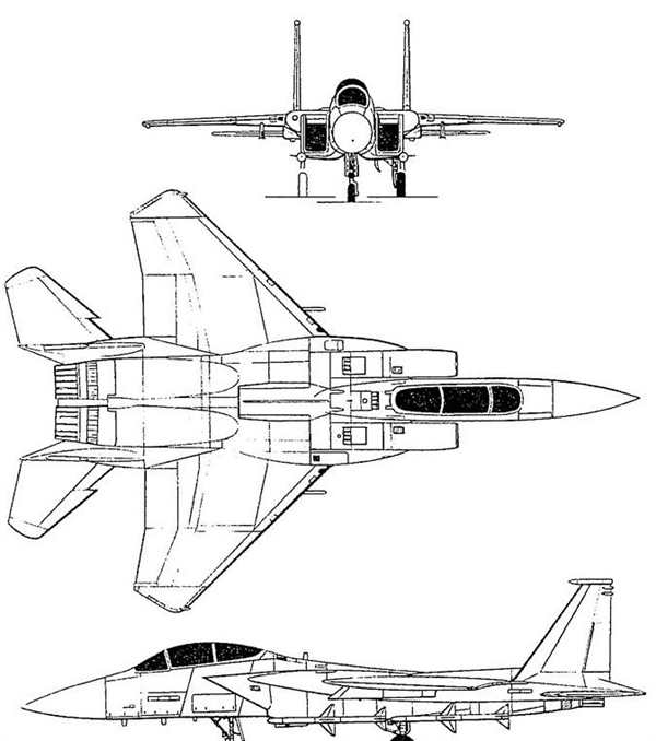 Раскраска самолёта F15 Игла МакDonnell Douglas