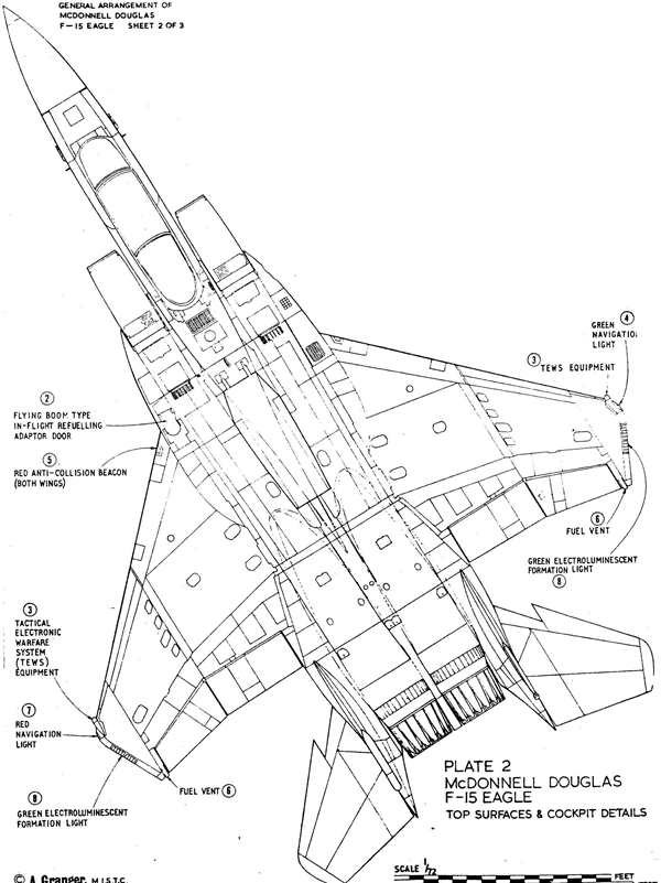 Раскраска самолёта F15 Игла МакDonnell Douglas