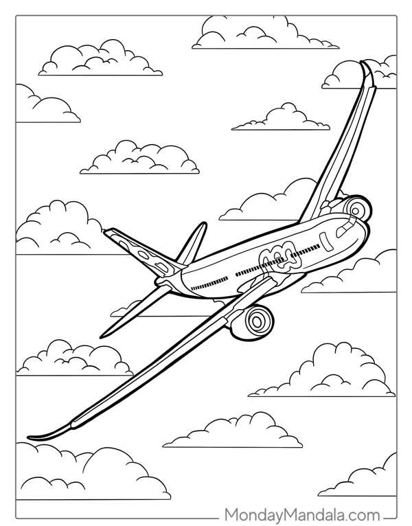 Раскраска самолет Боинг 747 8