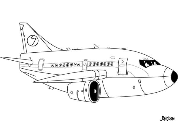 Боинг 737 раскраска