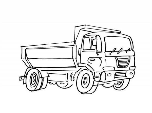 Раскраски КАМАЗ 55111 самосвал