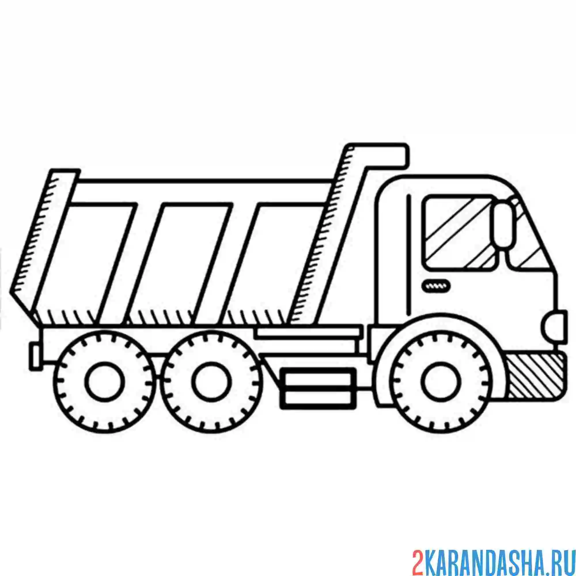 Раскраски КАМАЗ 55111 самосвал