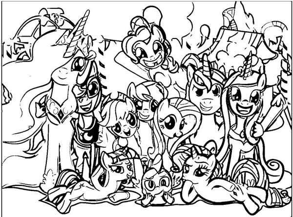 My little Pony раскраска