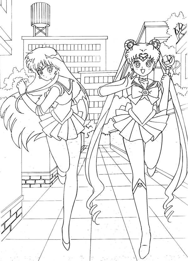 Sailor Moon раскраска