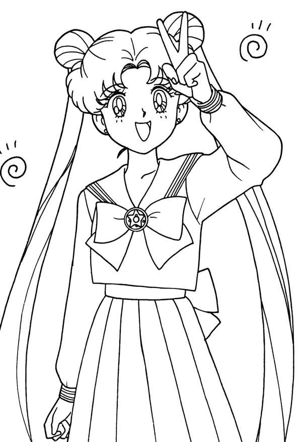 Sailor Moon раскраска