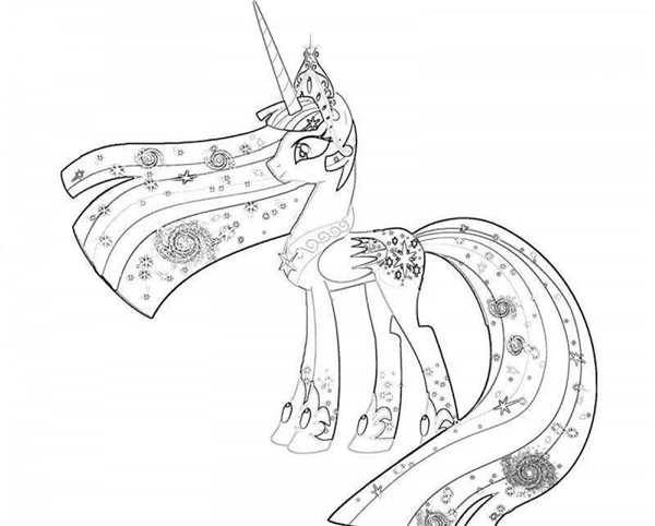 Раскраски my little Pony принцесса Селестия