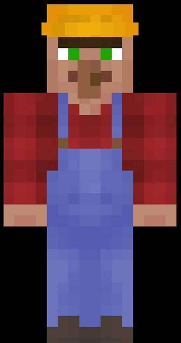 Раскраска Сельский Житель из Майнcraft