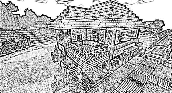 Раскраска Сельский Житель из Майнcraft