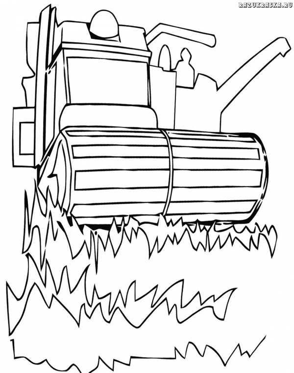Комбайн John Deere раскраска