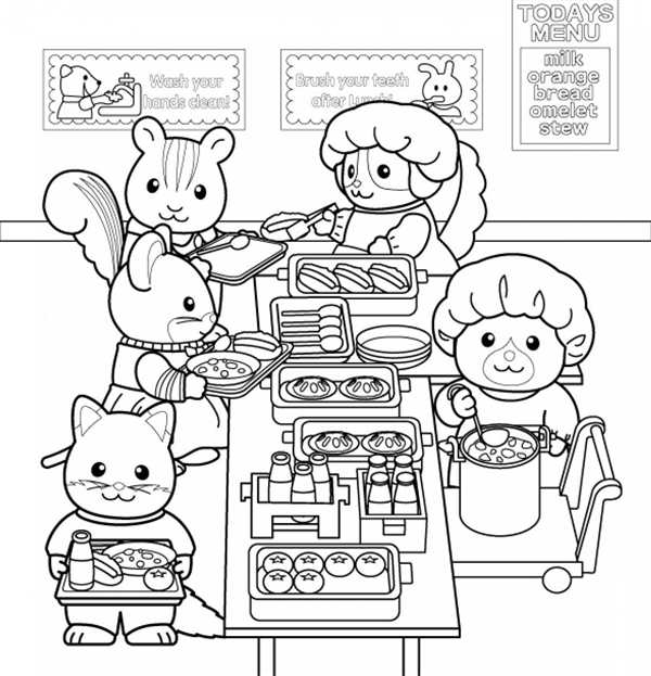 Sylvanian Families раскраска