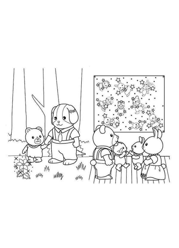 Sylvanian Families раскраска