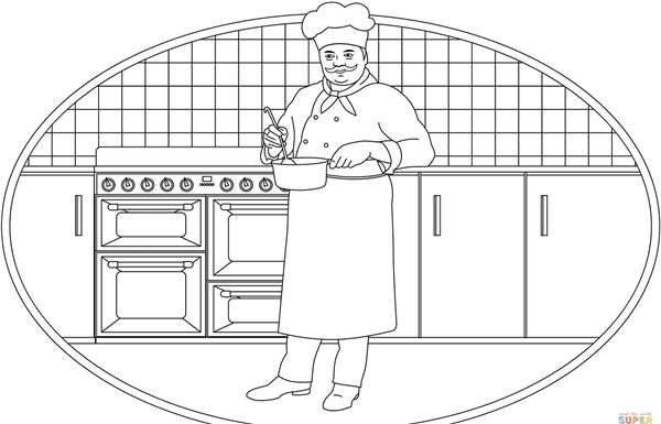 Раскраска Шефповар Кавасаки Вкусные Приключения на Страницах