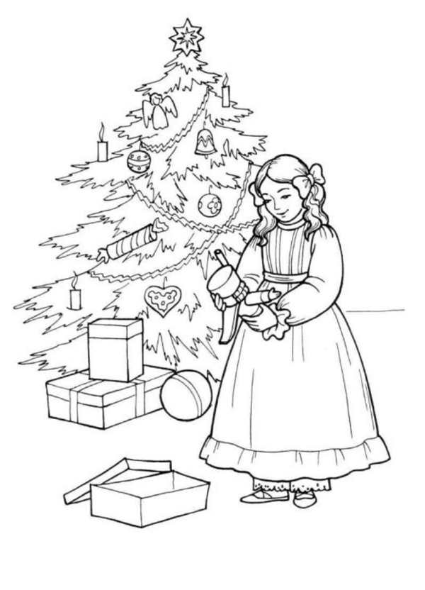 Новогодние раскраски Щелкунчик