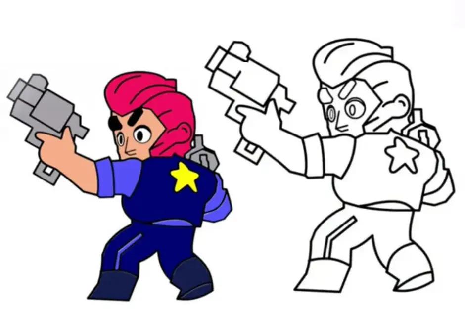 Раскраски Brawl Stars Шелли