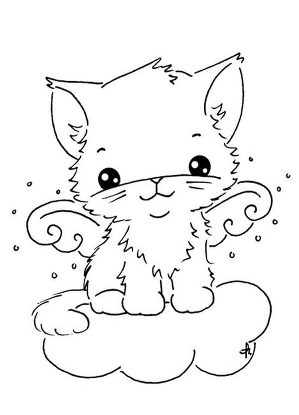 Раскраска. Котики