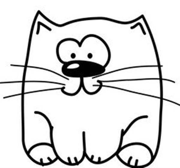Рисование сидячей кошки