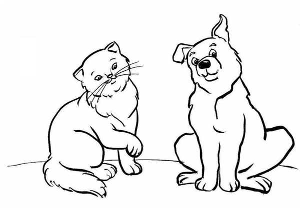 Котенок Гав раскраска для детей
