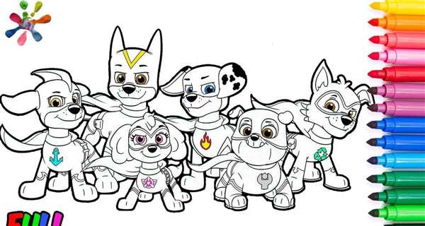 Paw Patrol раскраска