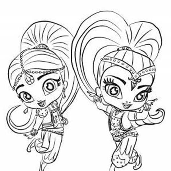 Shimmer and Shine раскраска
