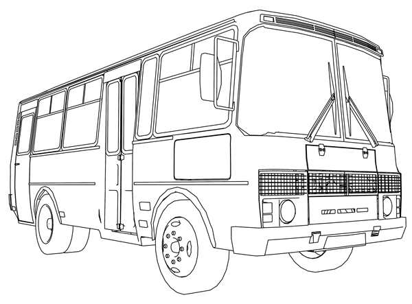 Раскраска Школьный автобus с детьми
