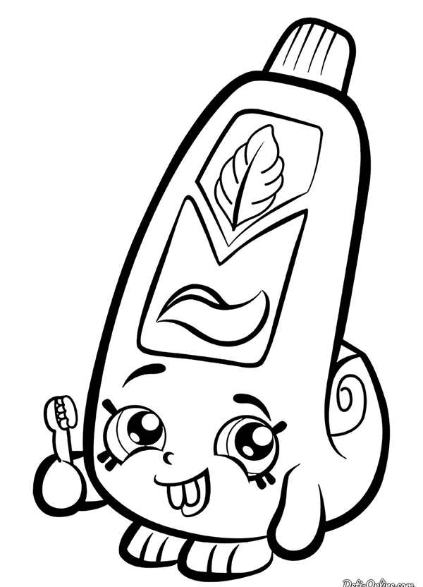 Раскраска для девочек Shopkins