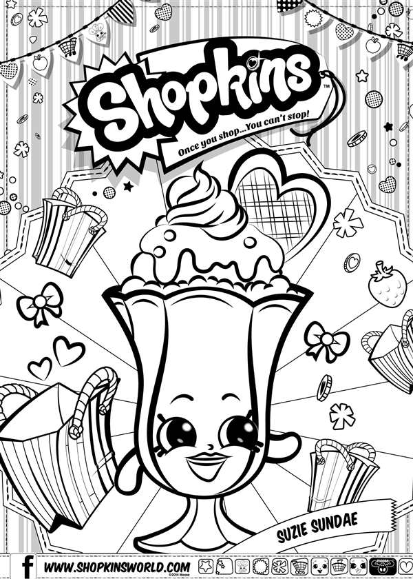 Shopkins раскраска