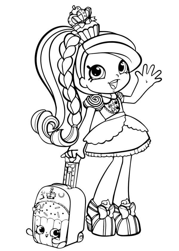 Раскраска для девочек Shopkins