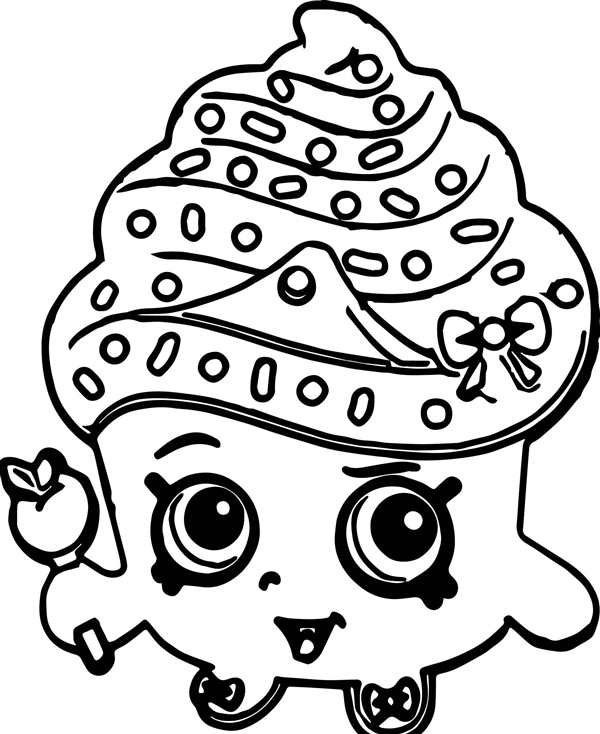Новогодние Шопкинсы раскраска