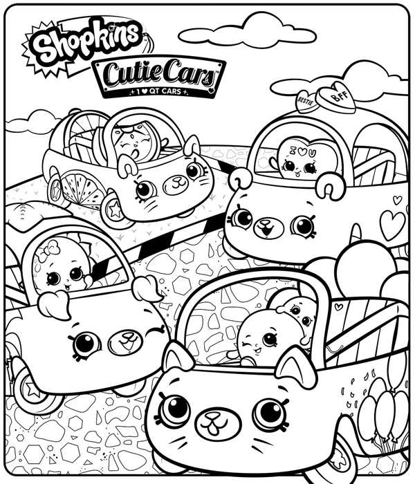 Shopkins раскраска