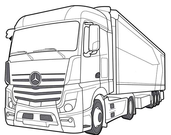 КАМАЗ 65115 раскраска