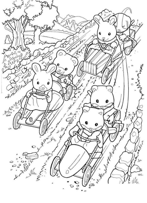 Sylvanian Families раскраска