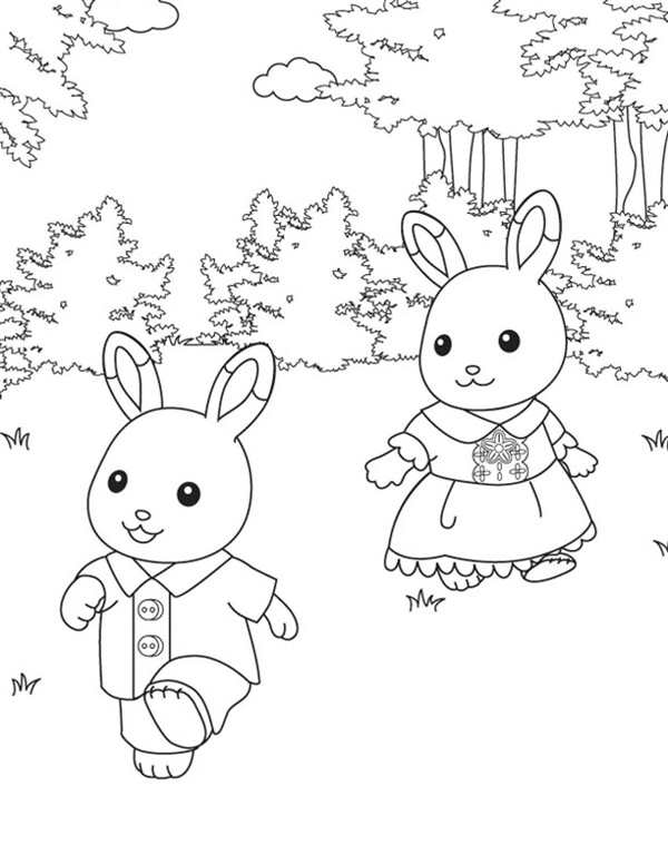 Sylvanian Families раскраска