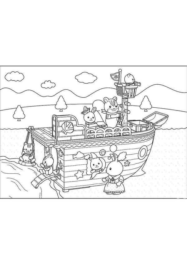Раскраски Sylvanian Families распечатать